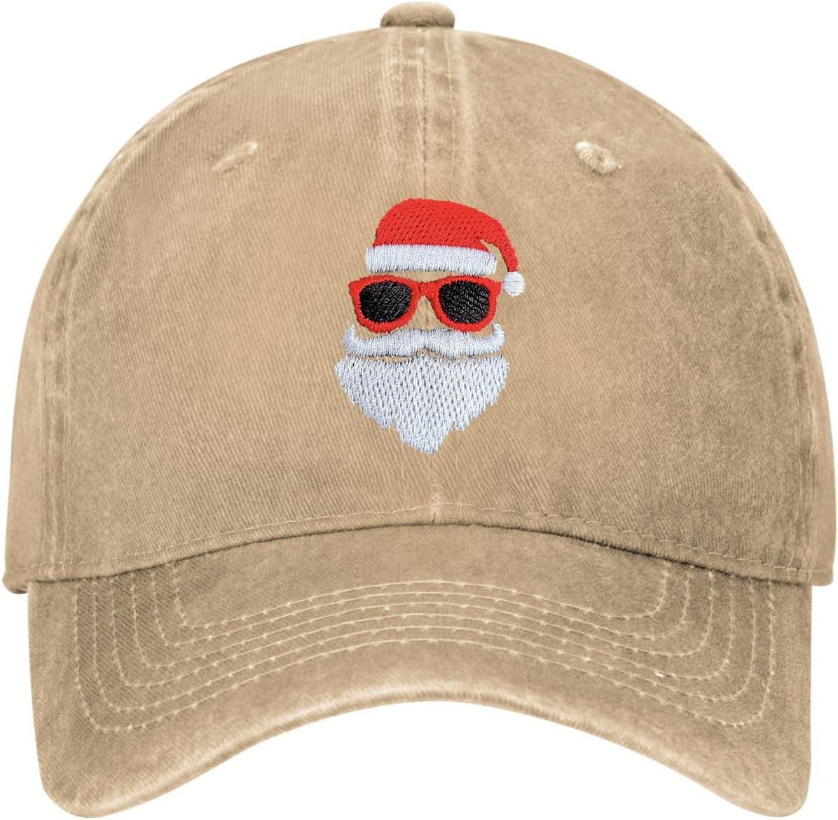 Christmas Hats Christmas Baseball Cap Funny Santa Adjustable Embroidery Cotton Hat for Men Women