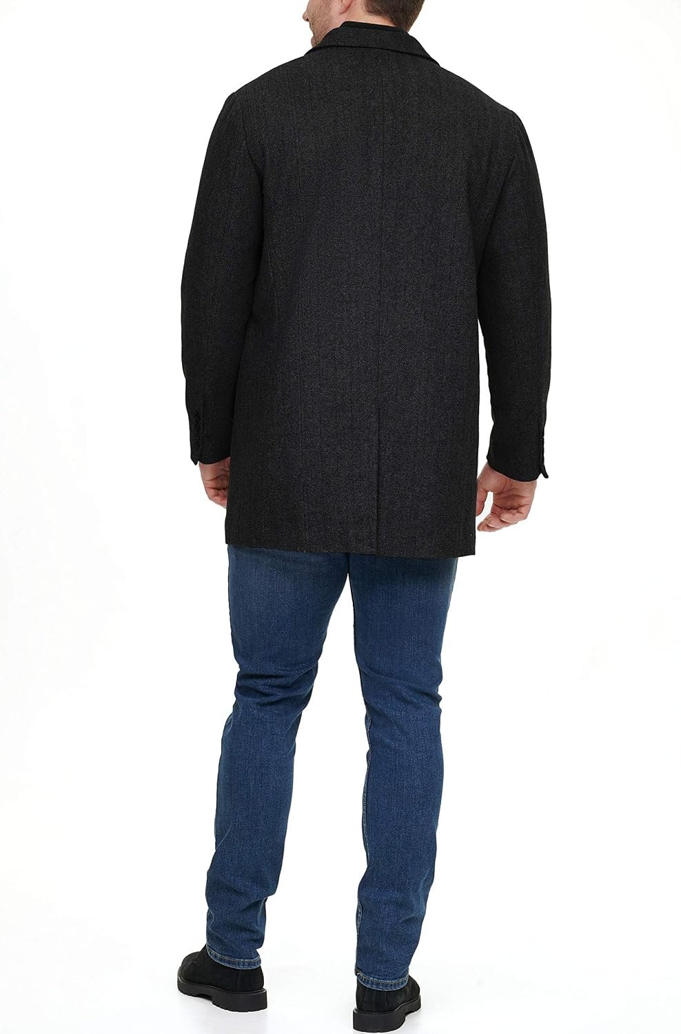 Men's Wool Blend Top Coat (Regular and Big & Tall Sizes) - Image 2